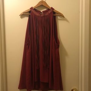 Rhinestone Fringe Top